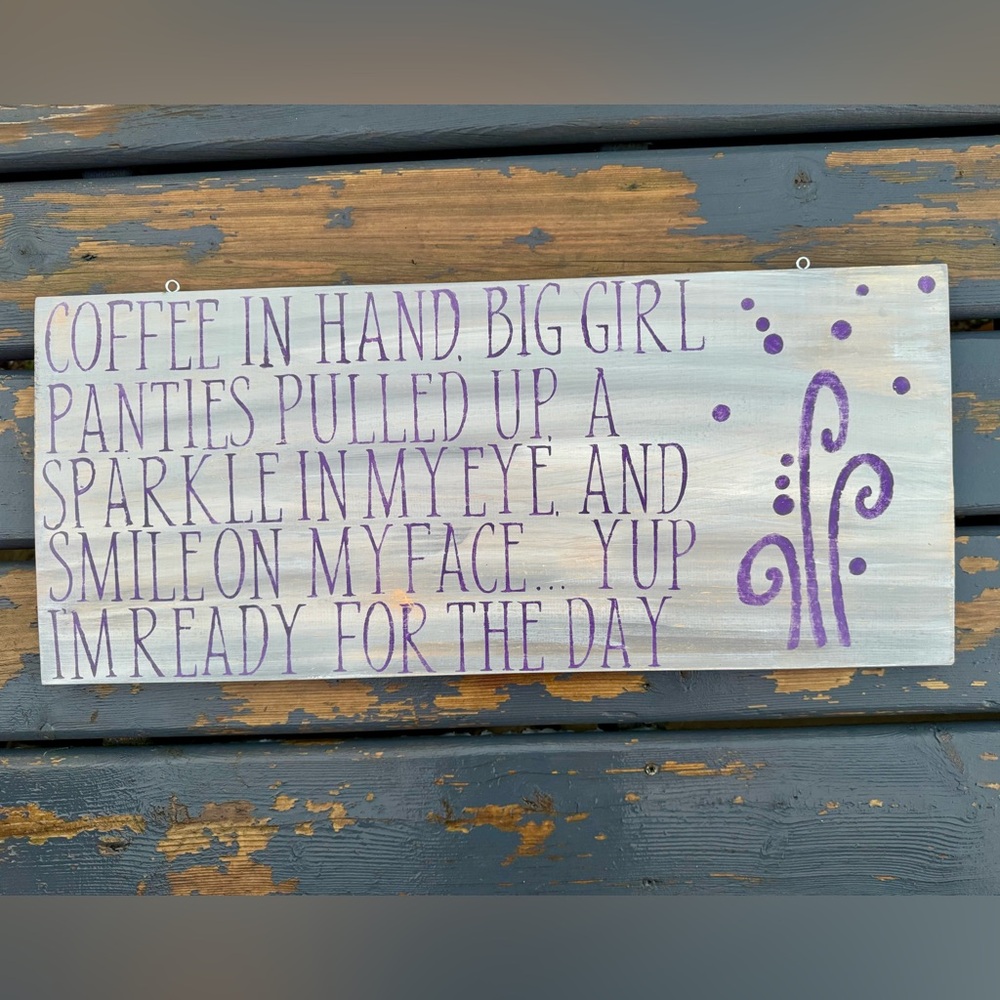 Artisan Purple and Gray Motivational Wall Sign